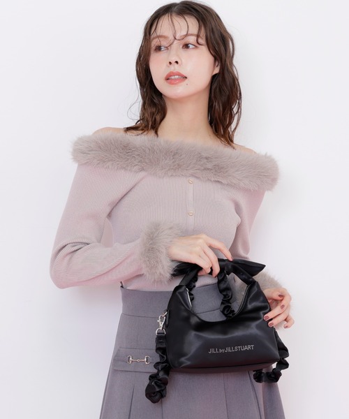 JILL by JILL STUART(ジルバイジルスチュアート)の「◇リボンハンドルサテンバッグ(ハンドバッグ・レディース・ブラック/ピンク・FREE)」の4枚目の写真