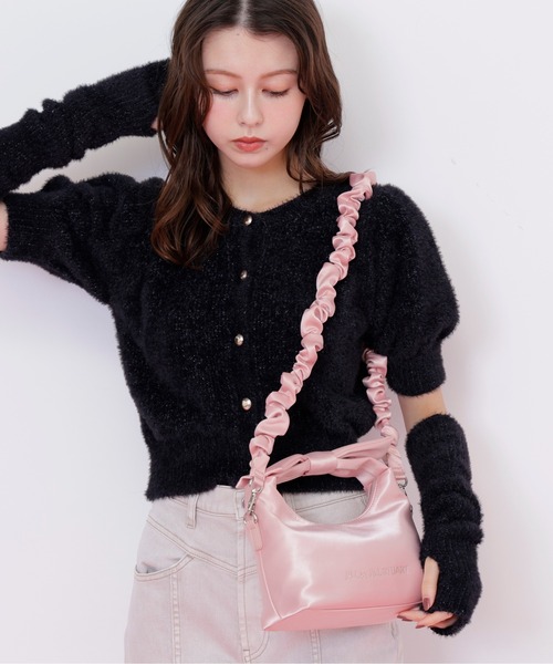 JILL by JILL STUART(ジルバイジルスチュアート)の「◇リボンハンドルサテンバッグ(ハンドバッグ・レディース・ブラック/ピンク・FREE)」の6枚目の写真