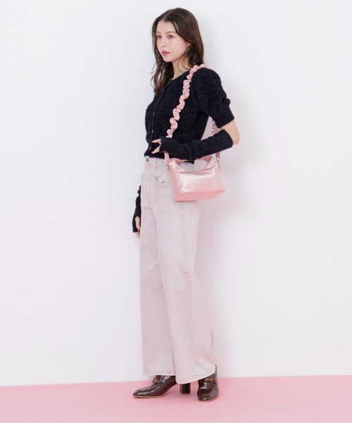 JILL by JILL STUART(ジルバイジルスチュアート)の「◇リボンハンドルサテンバッグ(ハンドバッグ・レディース・ブラック/ピンク・FREE)」の9枚目の写真