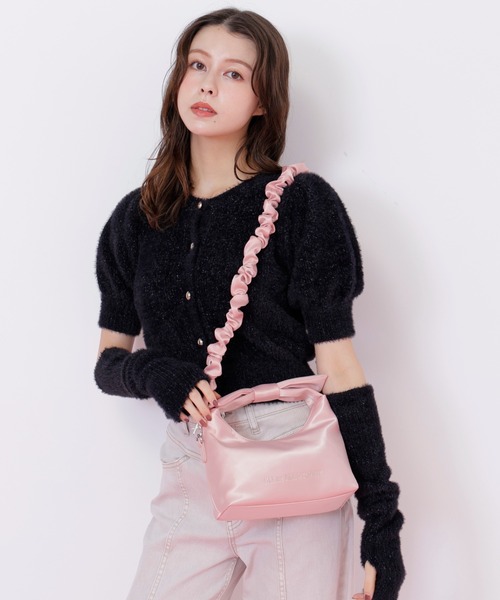 JILL by JILL STUART(ジルバイジルスチュアート)の「◇リボンハンドルサテンバッグ(ハンドバッグ・レディース・ブラック/ピンク・FREE)」の7枚目の写真