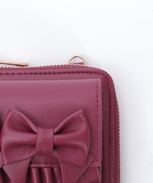 axes femme（アクシーズファム）の「リボンキルトヨコ型ショルダー（ショルダーバッグ・レディース・ワイン/ブラック・FREE）」の8枚目の写真