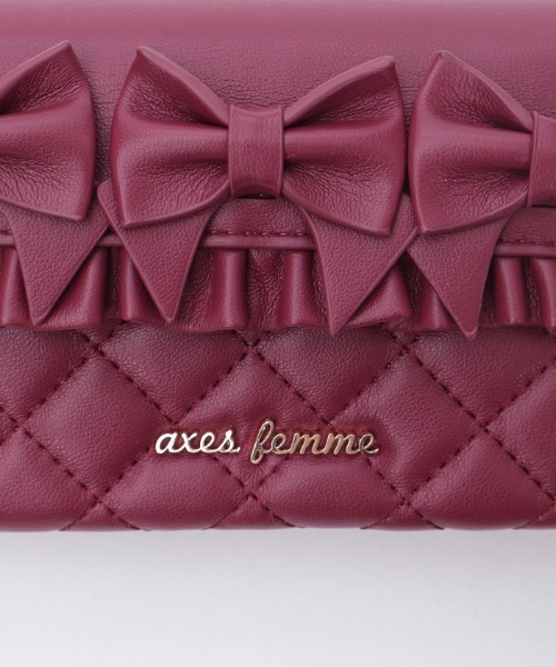 axes femme（アクシーズファム）の「リボンキルトヨコ型ショルダー（ショルダーバッグ・レディース・ワイン/ブラック・FREE）」の10枚目の写真