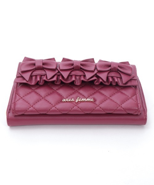 axes femme（アクシーズファム）の「リボンキルトヨコ型ショルダー（ショルダーバッグ・レディース・ワイン/ブラック・FREE）」の11枚目の写真