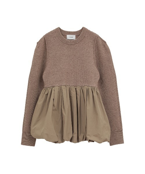 セール】DOCKING POWERSHOULDER KNIT TOPS（ニット/セーター）｜CLANE