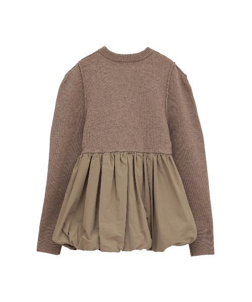 セール】DOCKING POWERSHOULDER KNIT TOPS（ニット/セーター）｜CLANE