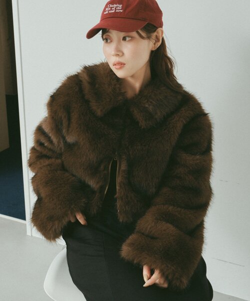 ファーショートコート（その他アウター）｜Kastane（カスタネ）の