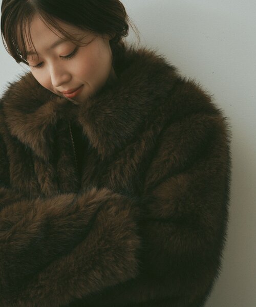 ファーショートコート（その他アウター）｜Kastane（カスタネ）の