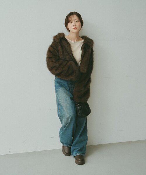 ファーショートコート（その他アウター）｜Kastane（カスタネ）の