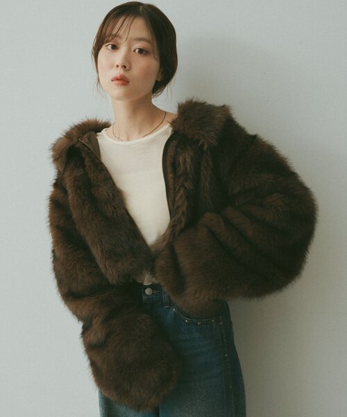 ファーショートコート（その他アウター）｜Kastane（カスタネ）の