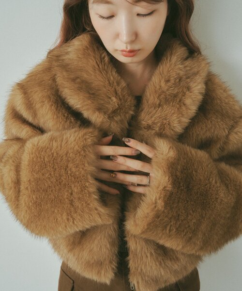 ファーショートコート（その他アウター）｜Kastane（カスタネ）の