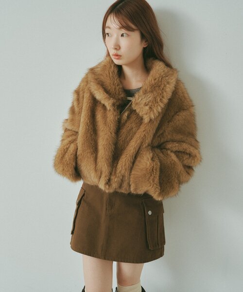 ファーショートコート（その他アウター）｜Kastane（カスタネ）の