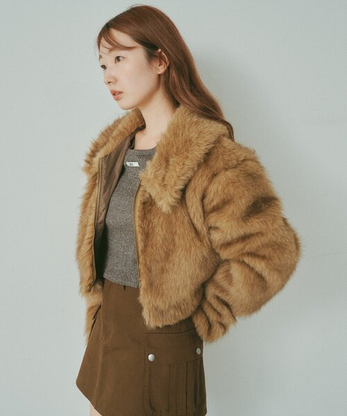 ファーショートコート（その他アウター）｜Kastane（カスタネ）の