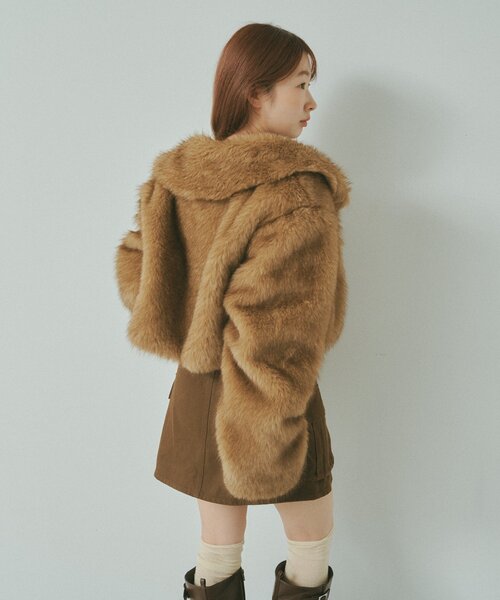 ファーショートコート（その他アウター）｜Kastane（カスタネ）の