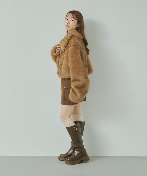 ファーショートコート（その他アウター）｜Kastane（カスタネ）の