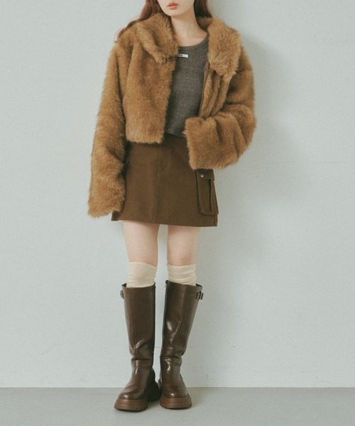 ファーショートコート（その他アウター）｜Kastane（カスタネ）の
