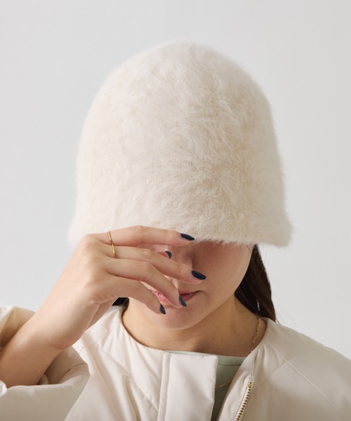 COLLAGE GALLARDAGALANTE（コラージュガリャルダガランテ）の「UVケアバケットハット（ハット・レディース・オフホワイト・FREE）」の4枚目の写真