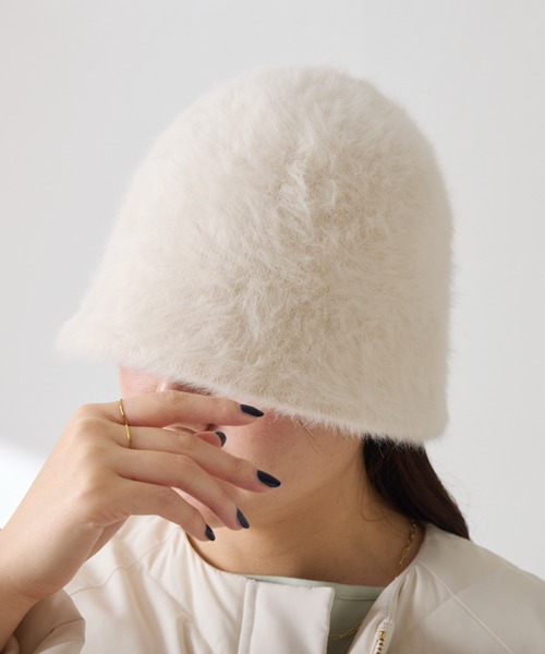 COLLAGE GALLARDAGALANTE（コラージュガリャルダガランテ）の「UVケアバケットハット（ハット・レディース・オフホワイト・FREE）」の6枚目の写真