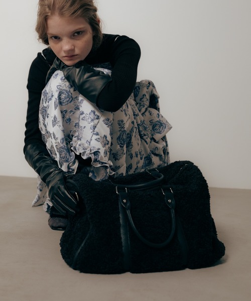 Carmelo（カーメロ）の「Poodle traveling bag / プードル ボア ボストンバッグ（ショルダーバッグ・レディース・アイボリー/ブラック・FREE）」の20枚目の写真