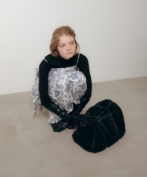 Carmelo（カーメロ）の「Poodle traveling bag / プードル ボア ボストンバッグ（ショルダーバッグ・レディース・アイボリー/ブラック・FREE）」の22枚目の写真