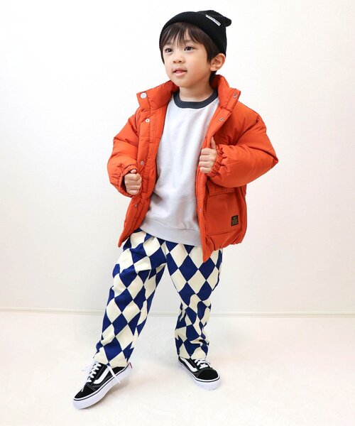 BREEZE（ブリーズ）の「【洗える】スタンドカラー中綿ジャケット_ジュニア対応（ダウンジャケット/コート・キッズ・カーキ/ブラック/オレンジ・80/130/100/120/140/110/90/150）」の5枚目の写真