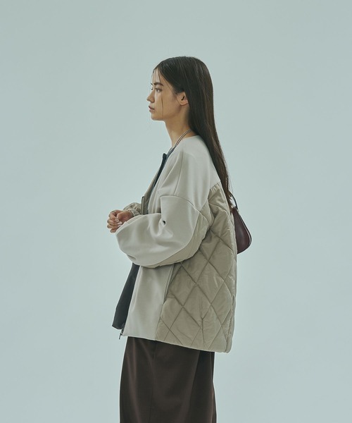 ROSE BUD(ローズバッド)の「LIGHT DOCKING JACKET(その他アウター・レディース・ベージュ/ブラック・ONE SIZE)」の6枚目の写真