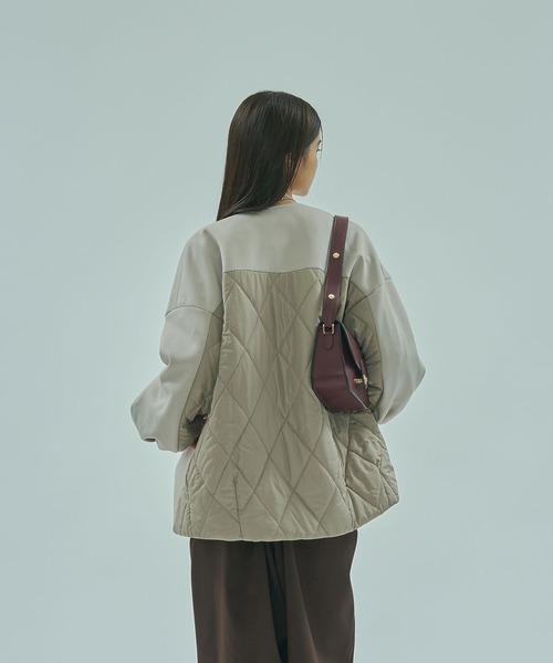 ROSE BUD(ローズバッド)の「LIGHT DOCKING JACKET(その他アウター・レディース・ベージュ/ブラック・ONE SIZE)」の7枚目の写真