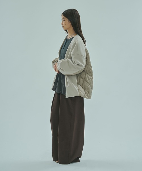 ROSE BUD(ローズバッド)の「LIGHT DOCKING JACKET(その他アウター・レディース・ベージュ/ブラック・ONE SIZE)」の9枚目の写真