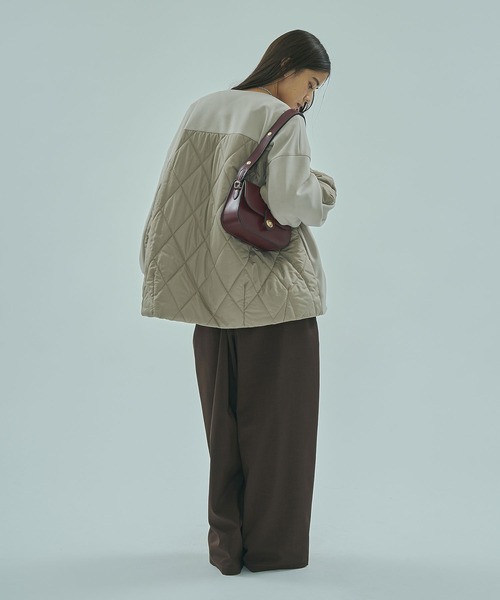 ROSE BUD(ローズバッド)の「LIGHT DOCKING JACKET(その他アウター・レディース・ベージュ/ブラック・ONE SIZE)」の10枚目の写真