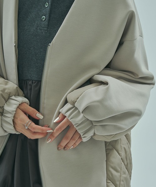 ROSE BUD(ローズバッド)の「LIGHT DOCKING JACKET(その他アウター・レディース・ベージュ/ブラック・ONE SIZE)」の11枚目の写真