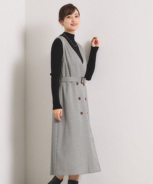 ITS'DEMO（イッツデモ）の「【手洗い可】チェック柄ジャンスカ（ワンピース・レディース・ダークブラウン系1/ブラック系1/グレー系1・00）」の10枚目の写真