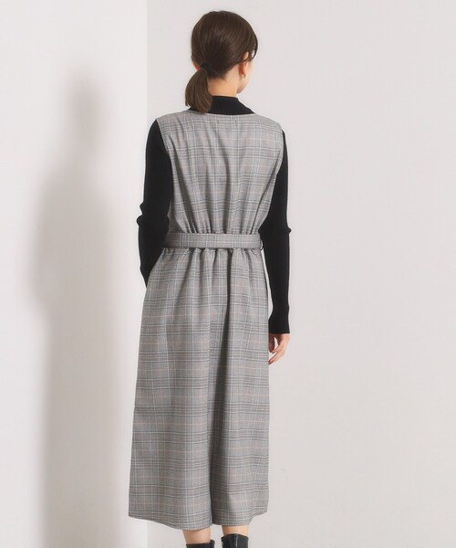 ITS'DEMO（イッツデモ）の「【手洗い可】チェック柄ジャンスカ（ワンピース・レディース・ダークブラウン系1/ブラック系1/グレー系1・00）」の20枚目の写真