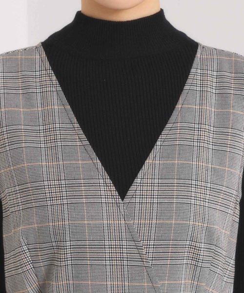 ITS'DEMO（イッツデモ）の「【手洗い可】チェック柄ジャンスカ（ワンピース・レディース・ダークブラウン系1/ブラック系1/グレー系1・00）」の21枚目の写真