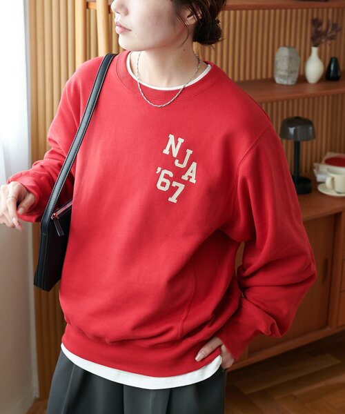 セール】【レトロ感UP/ユニセックス】アソートワッペンスウェット