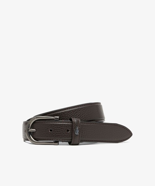 ブラックマットバックルレザーベルト（ベルト）｜LACOSTE（ラコステ