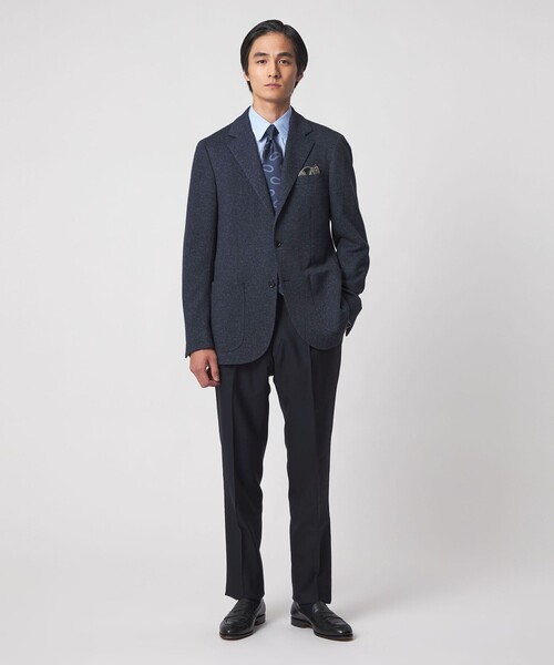 UNITED ARROWS（ユナイテッドアローズ）の「ツイル ジャージ シングル2ボタン テーラードジャケット COMFORT EASY‐MODEL（テーラードジャケット・メンズ・ネイビー・50/44/48/46）」の2枚目の写真