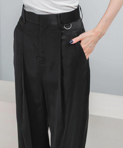 URBAN RESEARCH ROSSO WOMEN(アーバンリサーチ ロッソ)の「ウール混2WAYサテンパンツ(その他パンツ・レディース・ブラック/オフホワイト・36/38)」の13枚目の写真