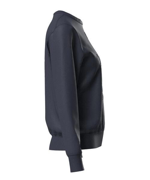 【ホワイト】エンボス加工ウールライククルーネックニットプルオーバー <LADIES LINE> (LADIES) PING（ピン） ニット セーター 「PING APPAREL」エンボス加工ウール