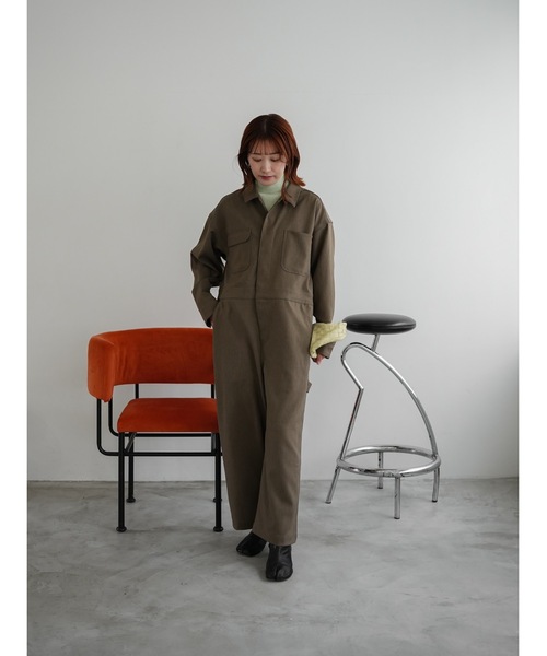 Katrin TOKYO(カトリーントーキョー)の「【UNIVERSAL OVERALL×Katrin TOKYO】painter jump suit(つなぎ/オールインワン・レディース・ブラウン/チャコールグレー・M/S/XS)」の8枚目の写真