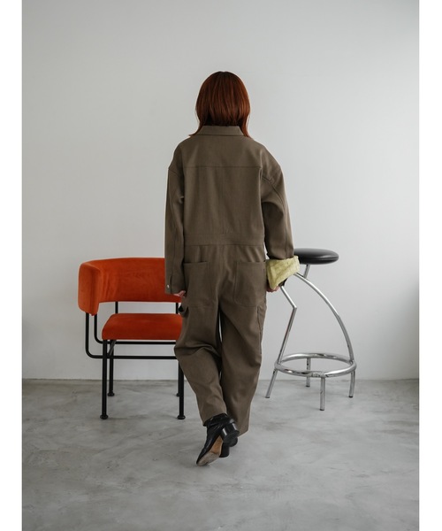 Katrin TOKYO(カトリーントーキョー)の「【UNIVERSAL OVERALL×Katrin TOKYO】painter jump suit(つなぎ/オールインワン・レディース・ブラウン/チャコールグレー・M/S/XS)」の11枚目の写真