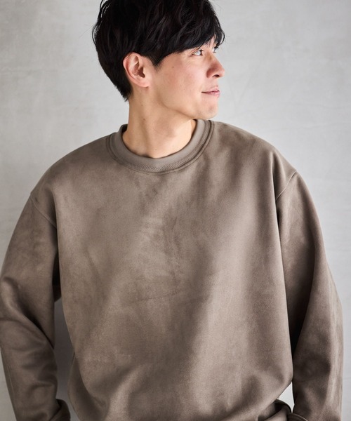 GLOBAL WORK（グローバルワーク）の「スウェードライククリーンスウェット/580811（スウェット・メンズ・ライトブルー/ブラック/グレー/ベージュ/ライトグリーン/ホワイト・X-LARGE/MEDIUM/LARGE/SMALL）」の5枚目の写真