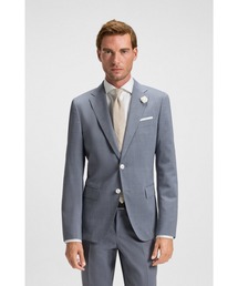 BOSS（ボス）の「スリムフィット スーツジャケット パターン ウールブレンド（テーラードジャケット）」