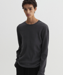 DNSR（ディーエヌエスアール）の「リブドロングスリーブチャコール（Tシャツ/カットソー）」