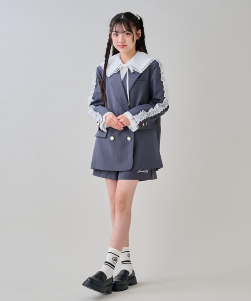 by LOVEiT（バイラビット）の「【卒服】Ｗセーラーカラーブラウス（シャツ/ブラウス・キッズ・オフホワイト/サックスブルー・120cm/130cm/140cm/160cm/150cm）」の6枚目の写真