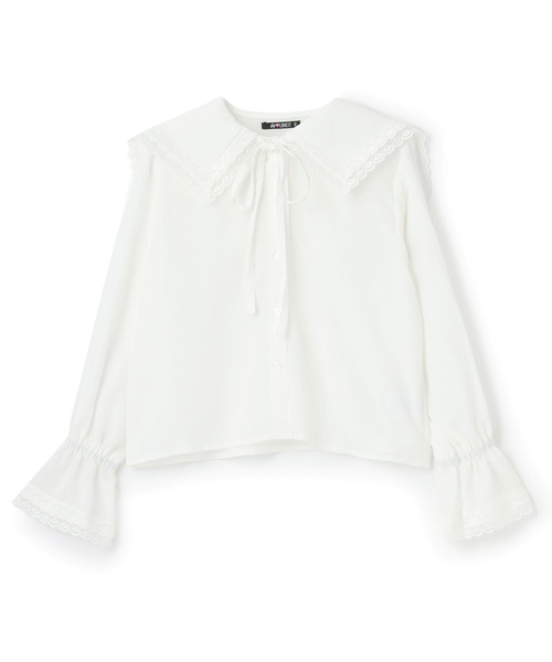 by LOVEiT（バイラビット）の「【卒服】Ｗセーラーカラーブラウス（シャツ/ブラウス・キッズ・オフホワイト/サックスブルー・120cm/130cm/140cm/160cm/150cm）」の8枚目の写真