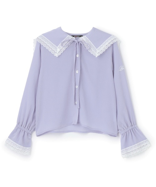 by LOVEiT（バイラビット）の「【卒服】Ｗセーラーカラーブラウス（シャツ/ブラウス・キッズ・オフホワイト/サックスブルー・120cm/130cm/140cm/160cm/150cm）」の9枚目の写真