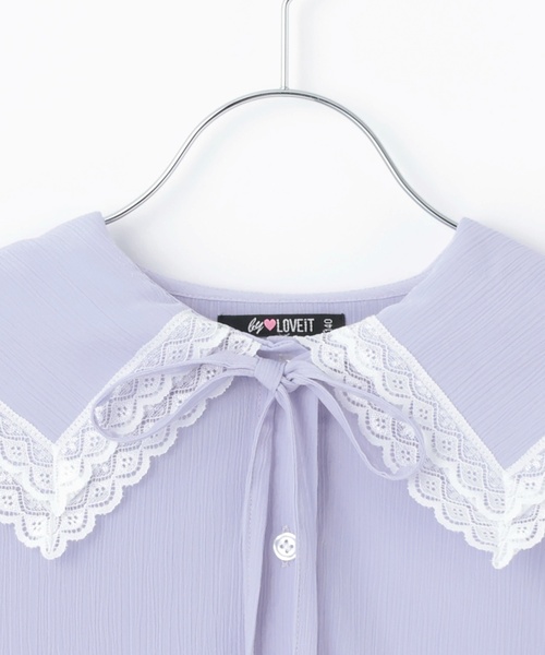 by LOVEiT（バイラビット）の「【卒服】Ｗセーラーカラーブラウス（シャツ/ブラウス・キッズ・オフホワイト/サックスブルー・120cm/130cm/140cm/160cm/150cm）」の14枚目の写真