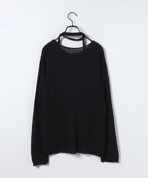 25quee】シアーロゴプリントニット/629967（ニット/セーター