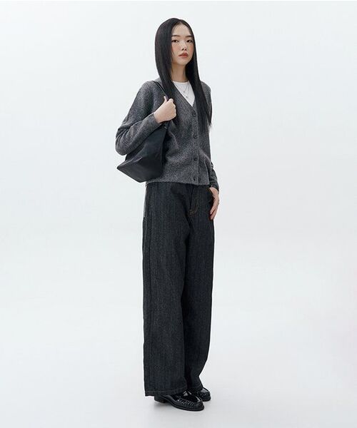 CHASECULT(チェイスカルト)の「レディース ボカシカーディガン-チャコール(カーディガン/ボレロ・レディース・チャコールグレー・90/85)」の6枚目の写真