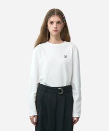 SALT AND CHOCOLATE（ソルトアンドチョコレート）の「SAC Logo Long Sleeve Silket T-Shirt Ivory 4W2231301（Tシャツ/カットソー）」