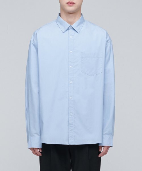 MUSINSA STANDARD（ムシンサスタンダード）の「特大ポプリンシャツ【スカイブルー】（シャツ/ブラウス・メンズ・その他・SMALL/MEDIUM/LARGE/X-LARGE/XX-LARGE）」の2枚目の写真